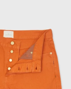 Slim Straight 5-Pocket Pant In Orange Canvas -fashion S71006 207