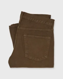 Slim Straight Jean In Chocolate Garment-Dyed Denim