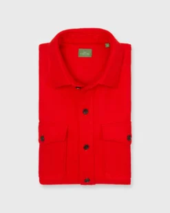 CPO Shirt In Scarlet Wool Melton