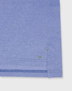 Short-Sleeved Polo In Ink Oxford Pique -fashion S71032 85