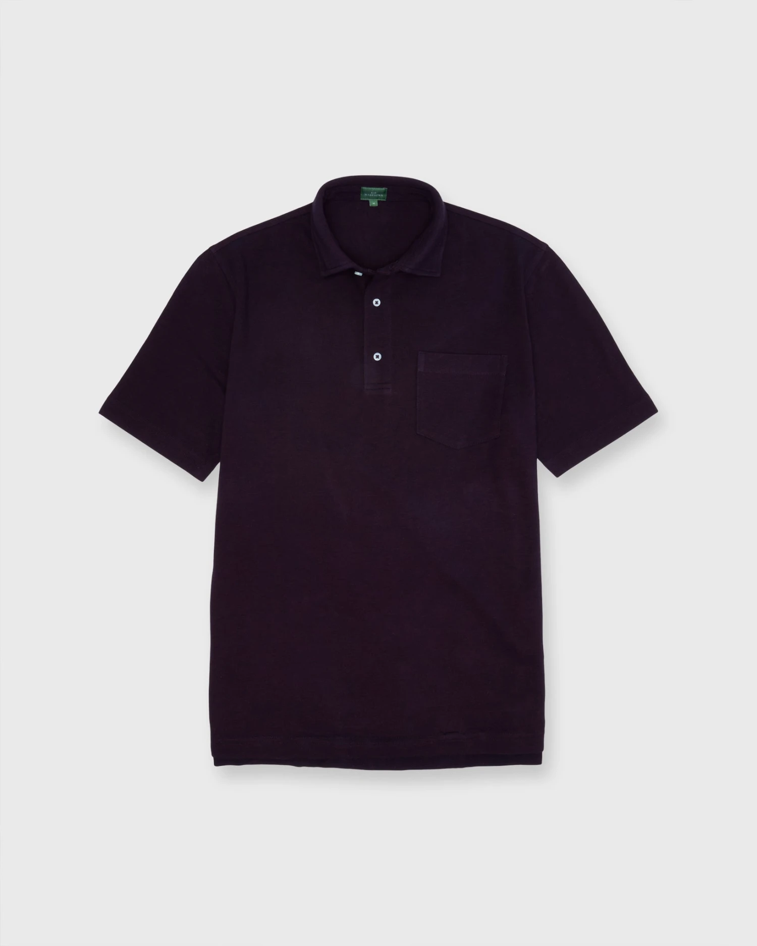 Short-Sleeved Polo In Merlot Dark Oxford Pique 1 Short-Sleeved Polo In Merlot Dark Oxford Pique