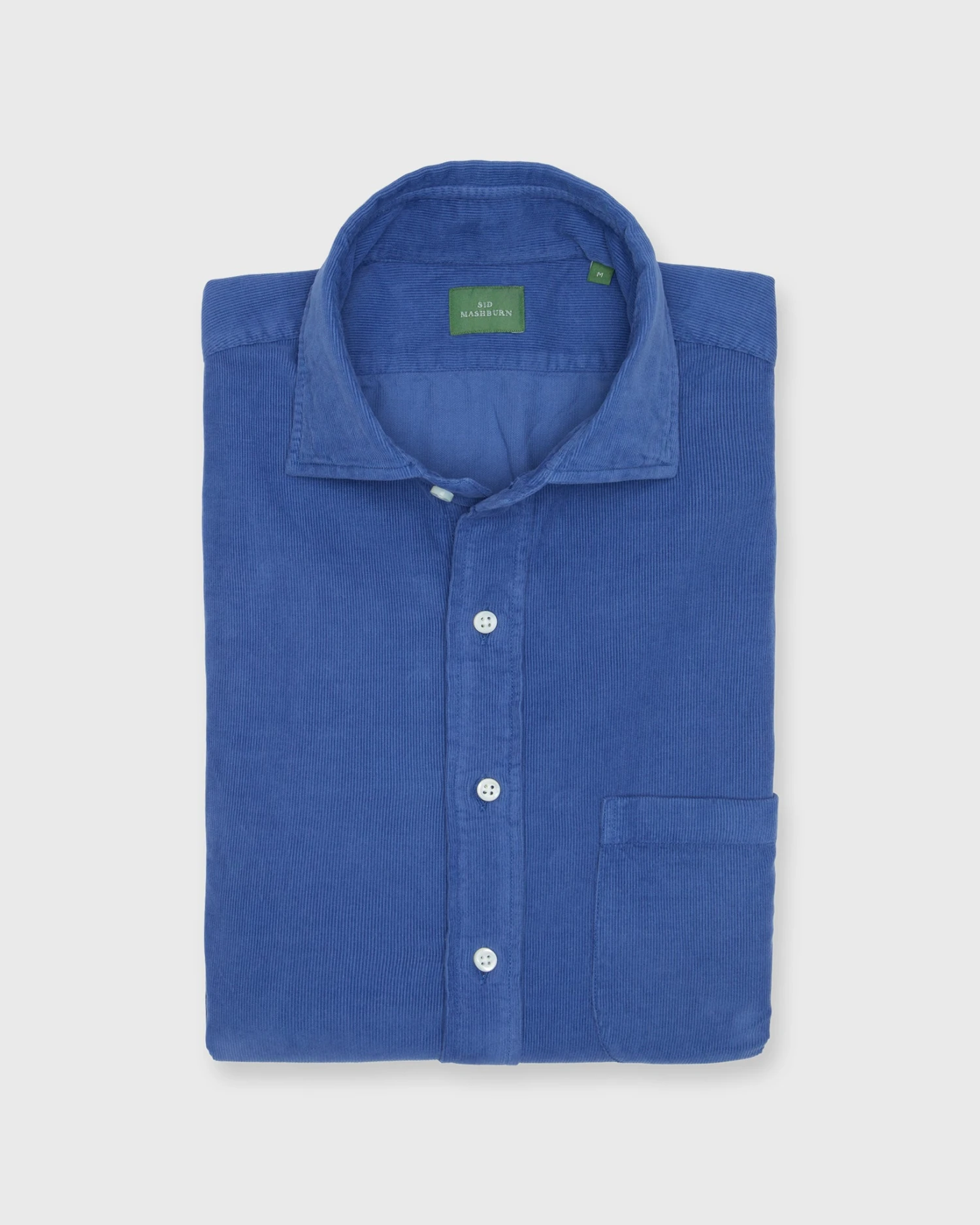 Spread Collar Sport Shirt In Harbor Corduroy 1 Spread Collar Sport Shirt In Harbor Corduroy