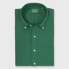 Button-Down Sport Shirt In Green Oxford