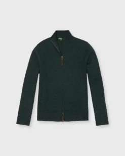 Milano-Stitch Track Jacket Sweater In Deep Jungle Extra Fine Merino