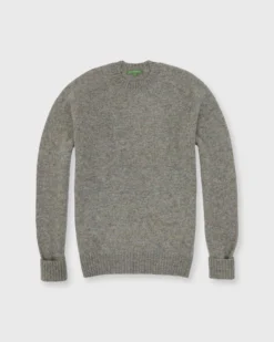 Washed Off-Gauge Crewneck Sweater In Mist Wool