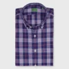 Button-Down Sport Shirt In Merlot/Lavender/Ochre Plaid Poplin