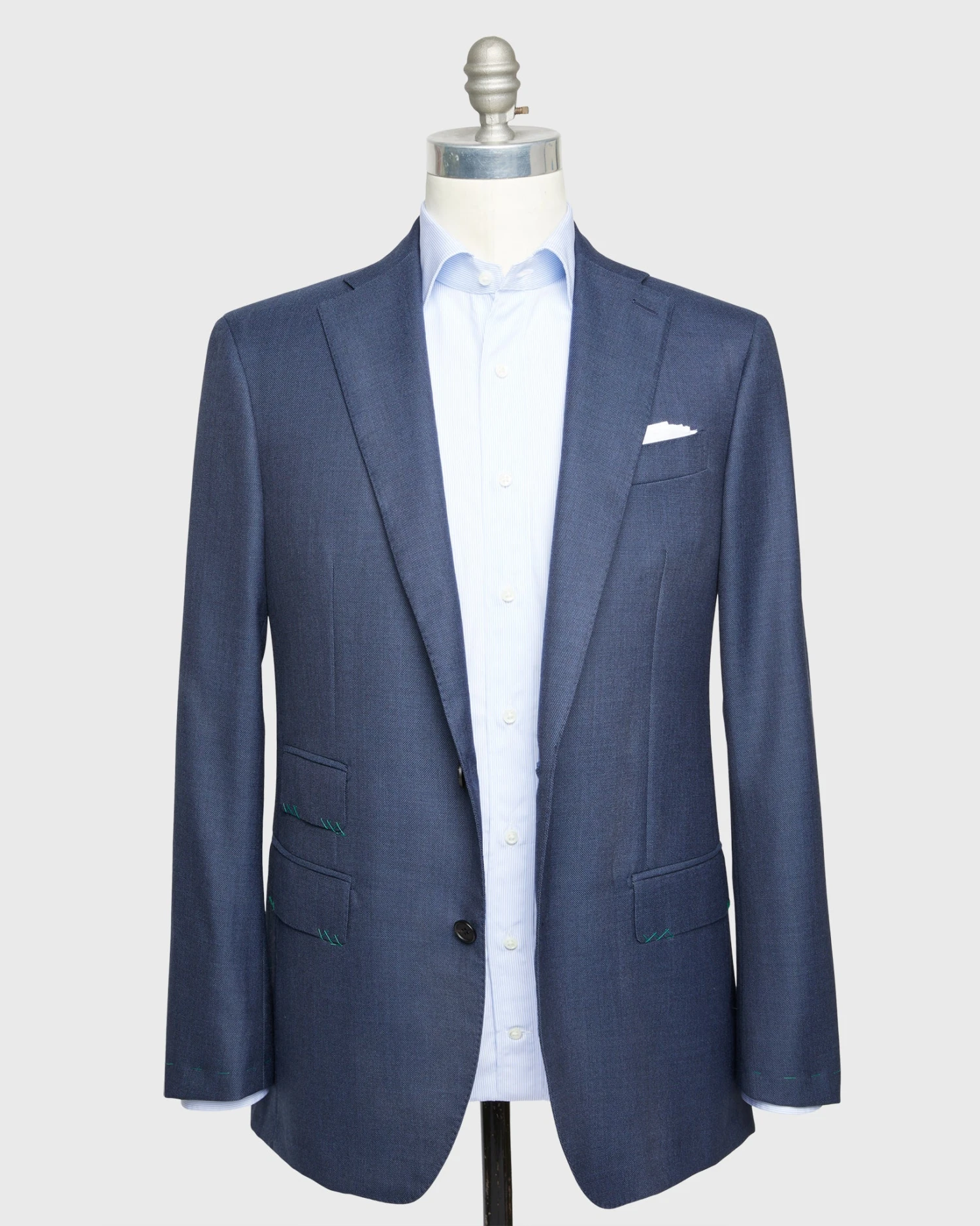 Kincaid No. 3 Suit In Blue Sharkskin 3 Kincaid No. 3 Suit In Blue Sharkskin - Image 3
