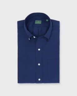 Button-Down Sport Shirt In Navy Oxford