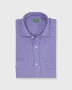 Work Shirt In Lavender Oxford Flannel
