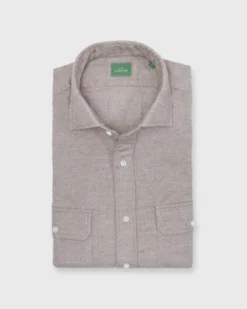 Work Shirt In Oat Oxford Flannel