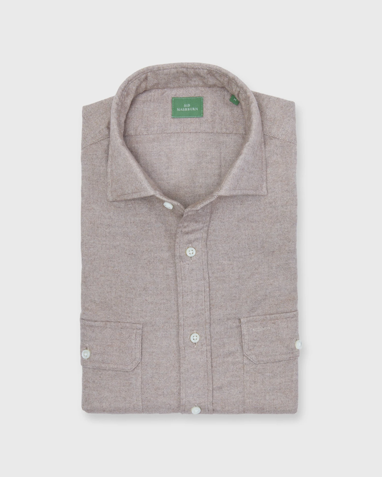 Work Shirt In Oat Oxford Flannel 1 Work Shirt In Oat Oxford Flannel