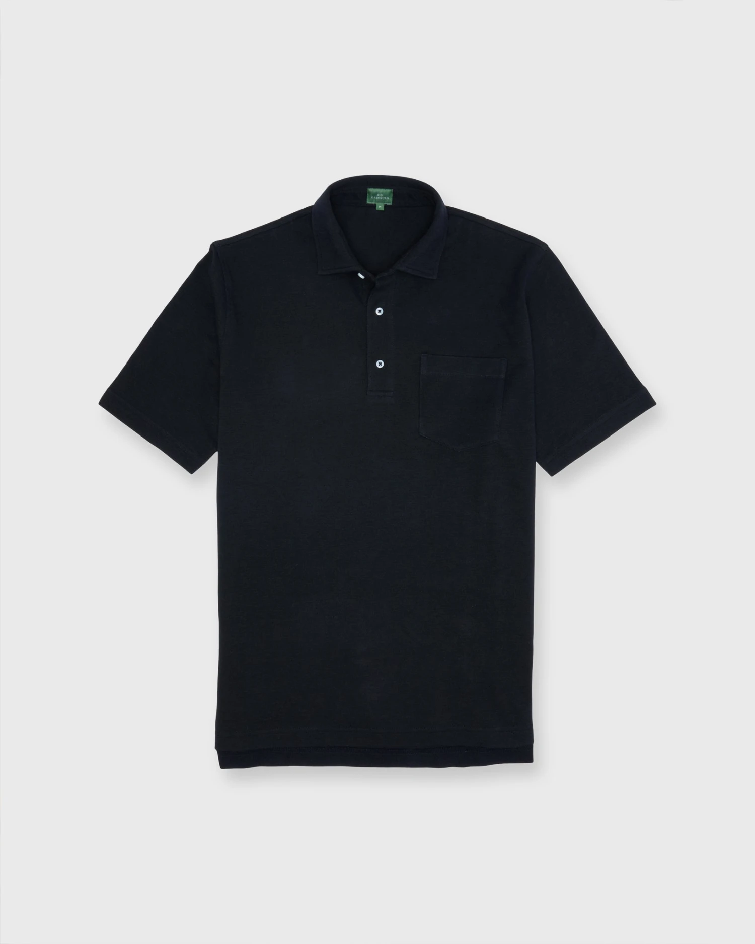 Short-Sleeved Polo In Olive Dark Oxford Pique 1 Short-Sleeved Polo In Olive Dark Oxford Pique