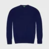 Fine-Gauge Crewneck Sweater In Bright Navy Escorial Wool
