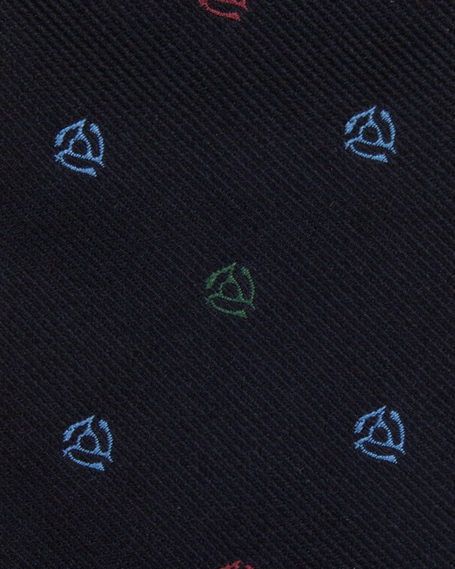 Silk Woven Club Tie In Navy/Multi 45 Turntable Adapter 2 Silk Woven Club Tie In Navy/Multi 45 Turntable Adapter - Image 2