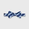 Silk Bow Tie In Navy/Sky Brooks Stripe