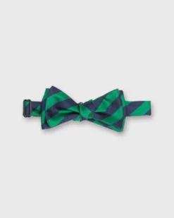 Silk Bow Tie In Green Kinsey Stripe