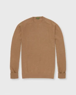 Classic Crewneck Sweater In Camel Cashmere