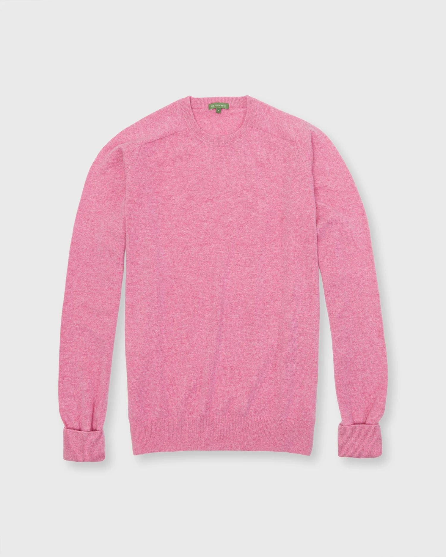 Classic Crewneck Sweater In Heather Berry Cashmere 1 Classic Crewneck Sweater In Heather Berry Cashmere