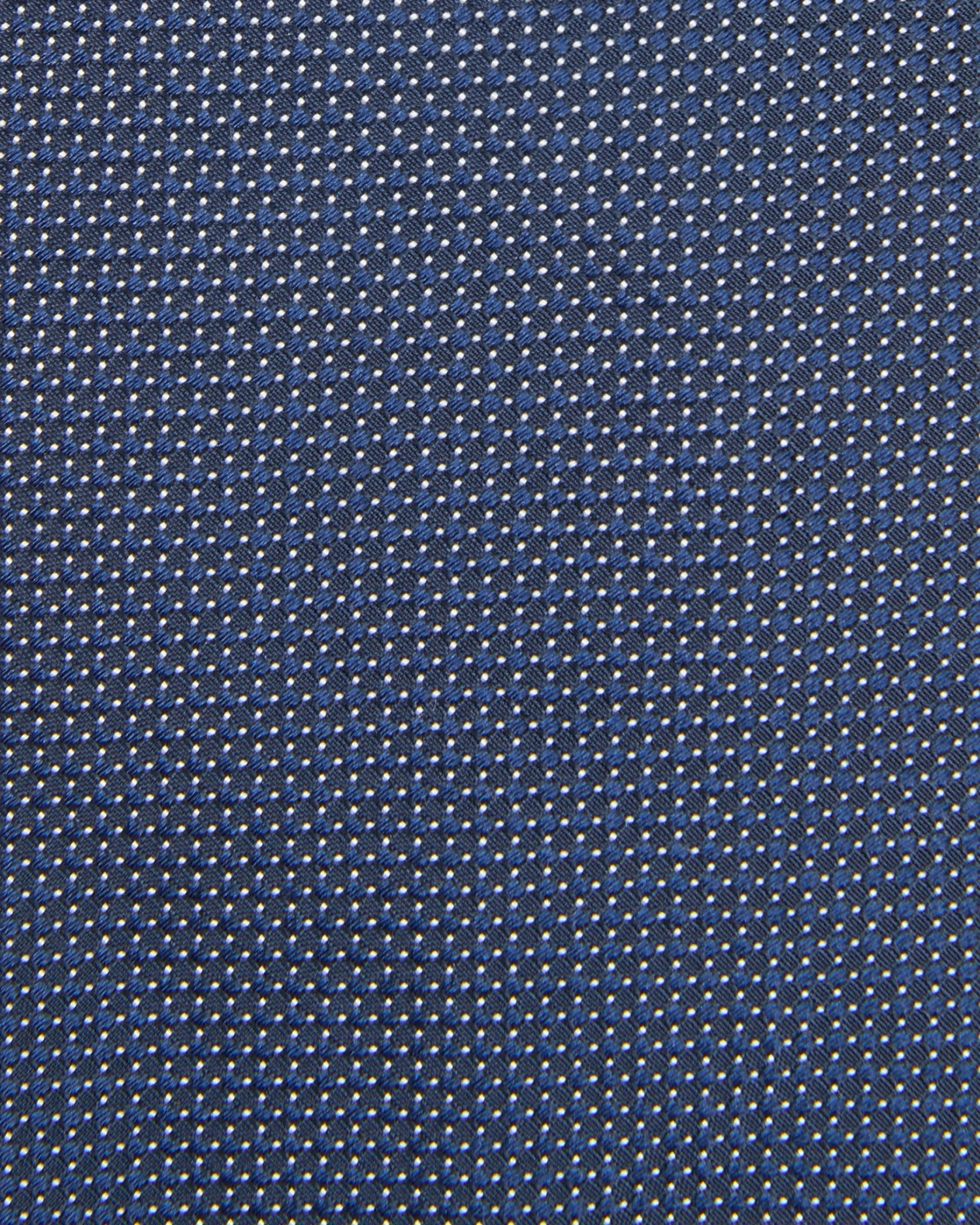 Silk Jacquard Tie In Navy/Bone Almond Dot 2 Silk Jacquard Tie In Navy/Bone Almond Dot - Image 2