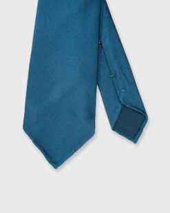 Silk Woven Tie In River Twill