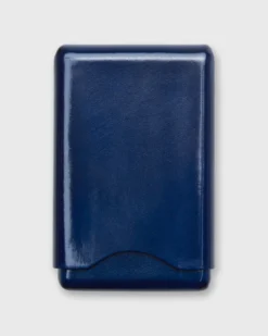 Card Case In Navy Leather