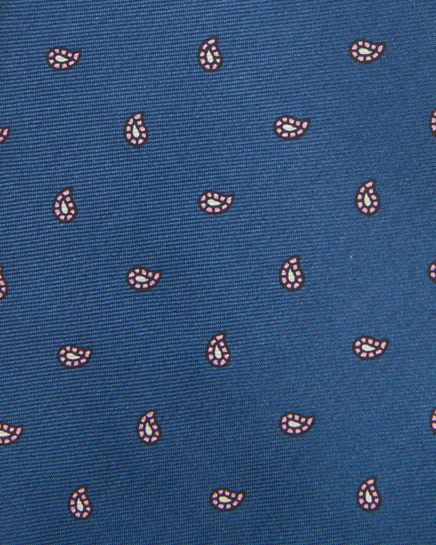 Silk Print Tie In Navy/Pink Paisley 2 Silk Print Tie In Navy/Pink Paisley - Image 2