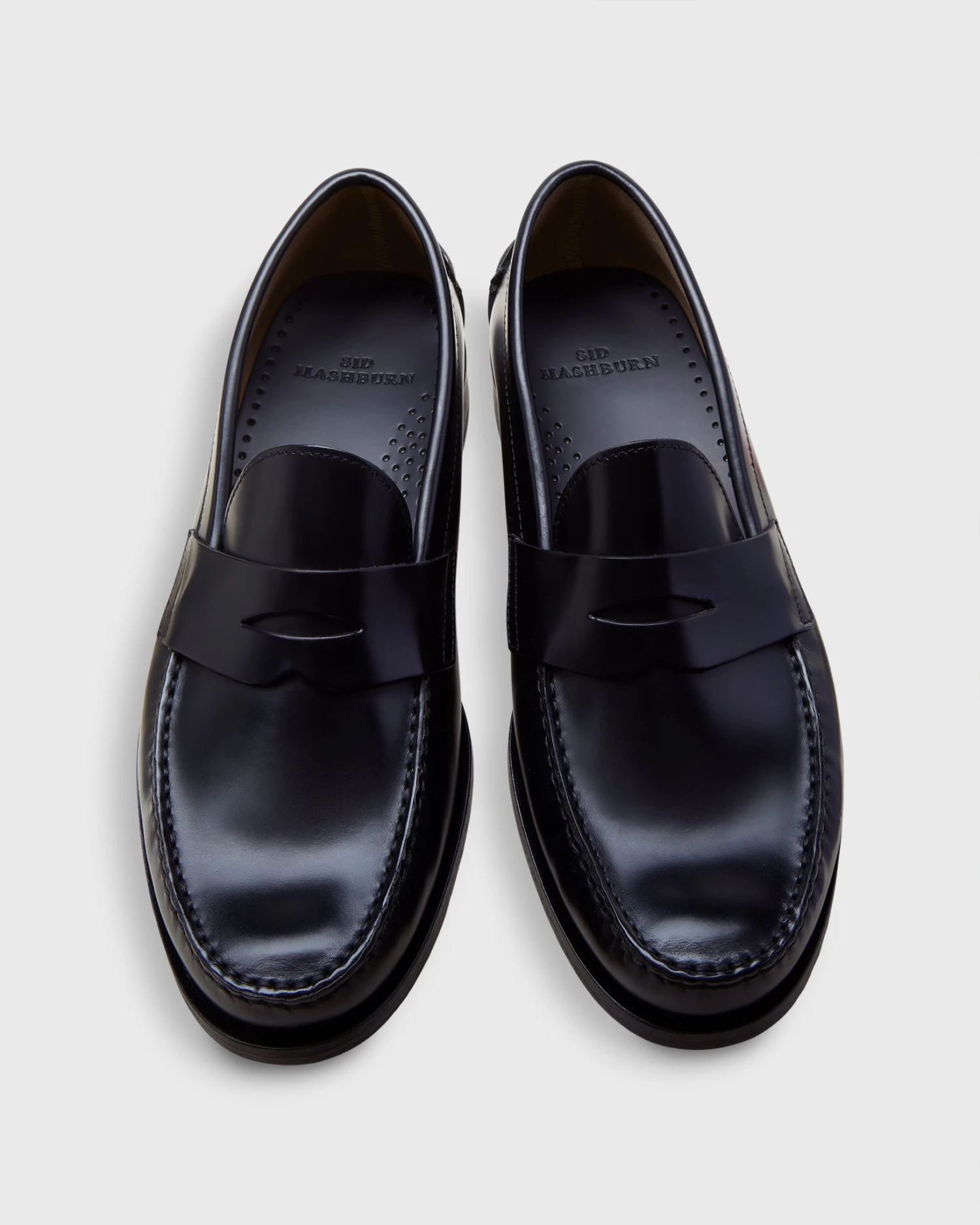 Handsewn Penny Loafer In Black Leather 1 Handsewn Penny Loafer In Black Leather