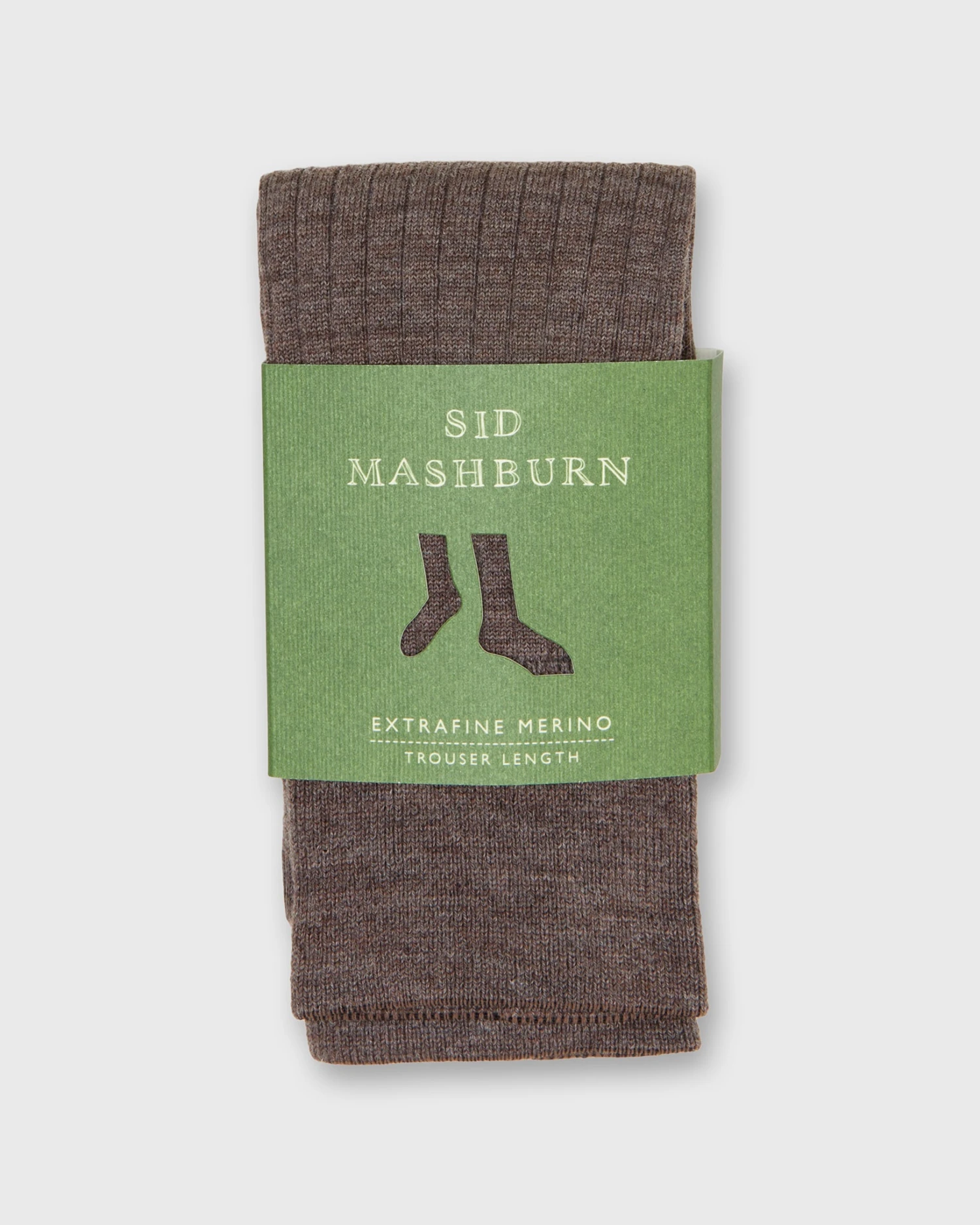 Trouser Dress Socks In Heather Brown Extra Fine Merino 2 Trouser Dress Socks In Heather Brown Extra Fine Merino - Image 2