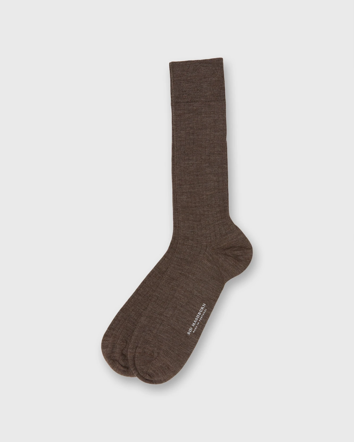 Trouser Dress Socks In Heather Brown Extra Fine Merino 1 Trouser Dress Socks In Heather Brown Extra Fine Merino