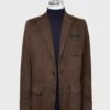 Butcher Jacket In Chocolate Suede