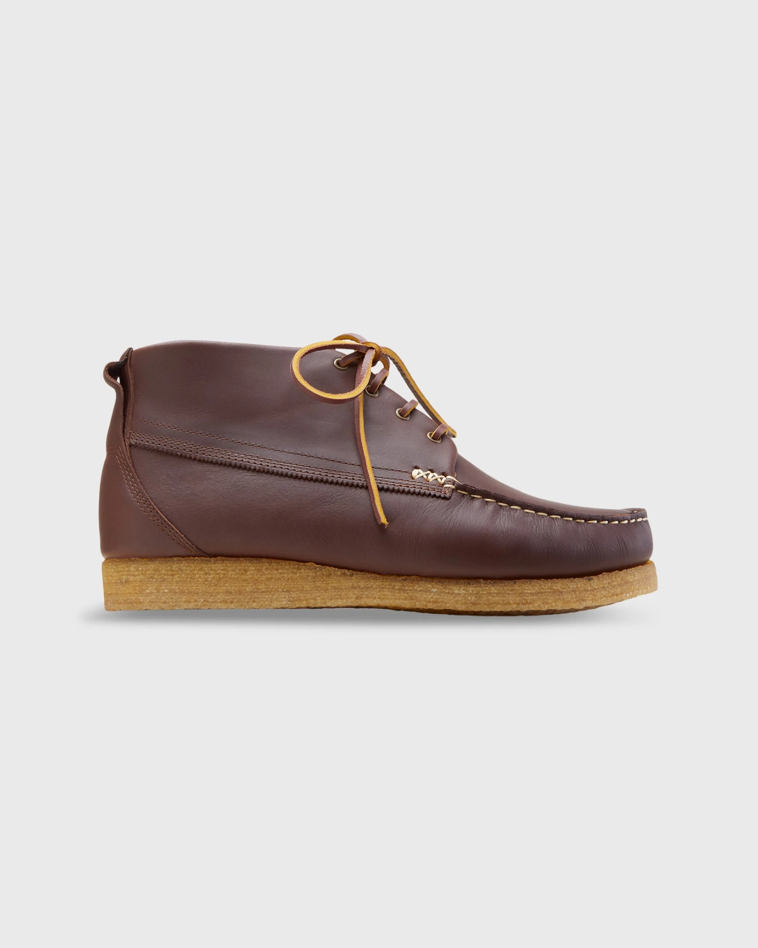 Chukka Crepe Moccasin In Dark Brown Leather 2 Chukka Crepe Moccasin In Dark Brown Leather - Image 2