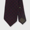 Wool Print Tie In Beet/Blue/Gold Medallion