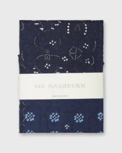 Bandana In Navy/Sky Eclectic Print
