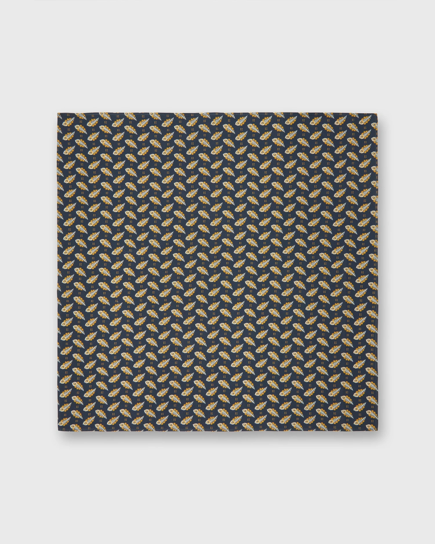 Bandana In Navy/Gold Paisley Feather Liberty Fabric 2 Bandana In Navy/Gold Paisley Feather Liberty Fabric - Image 2