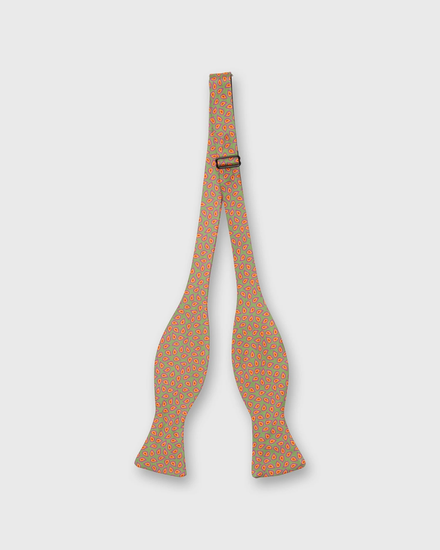 Silk Bow Tie In Lime/Purple/Gold/Red Foulard 2 Silk Bow Tie In Lime/Purple/Gold/Red Foulard - Image 2