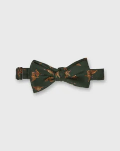 Silk Bow Tie In Forest Duck