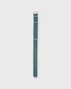Nato Watch Strap In Green/Blue/Red Stripe