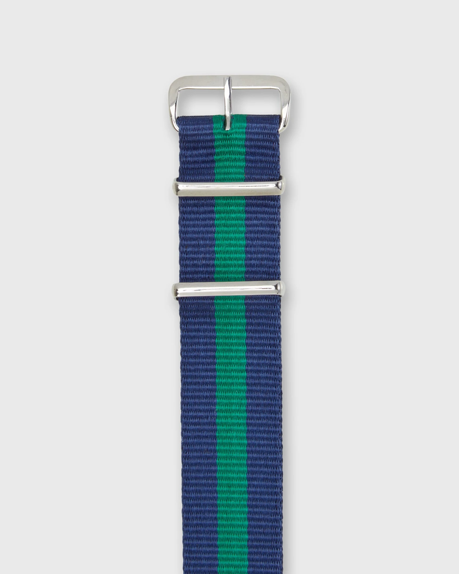 Nato Watch Strap In Navy/Green Stripe 2 Nato Watch Strap In Navy/Green Stripe - Image 2