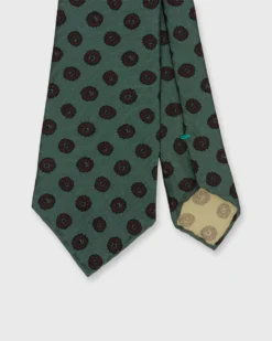 Silk Print Tie In Aqua/Taupe Paisley