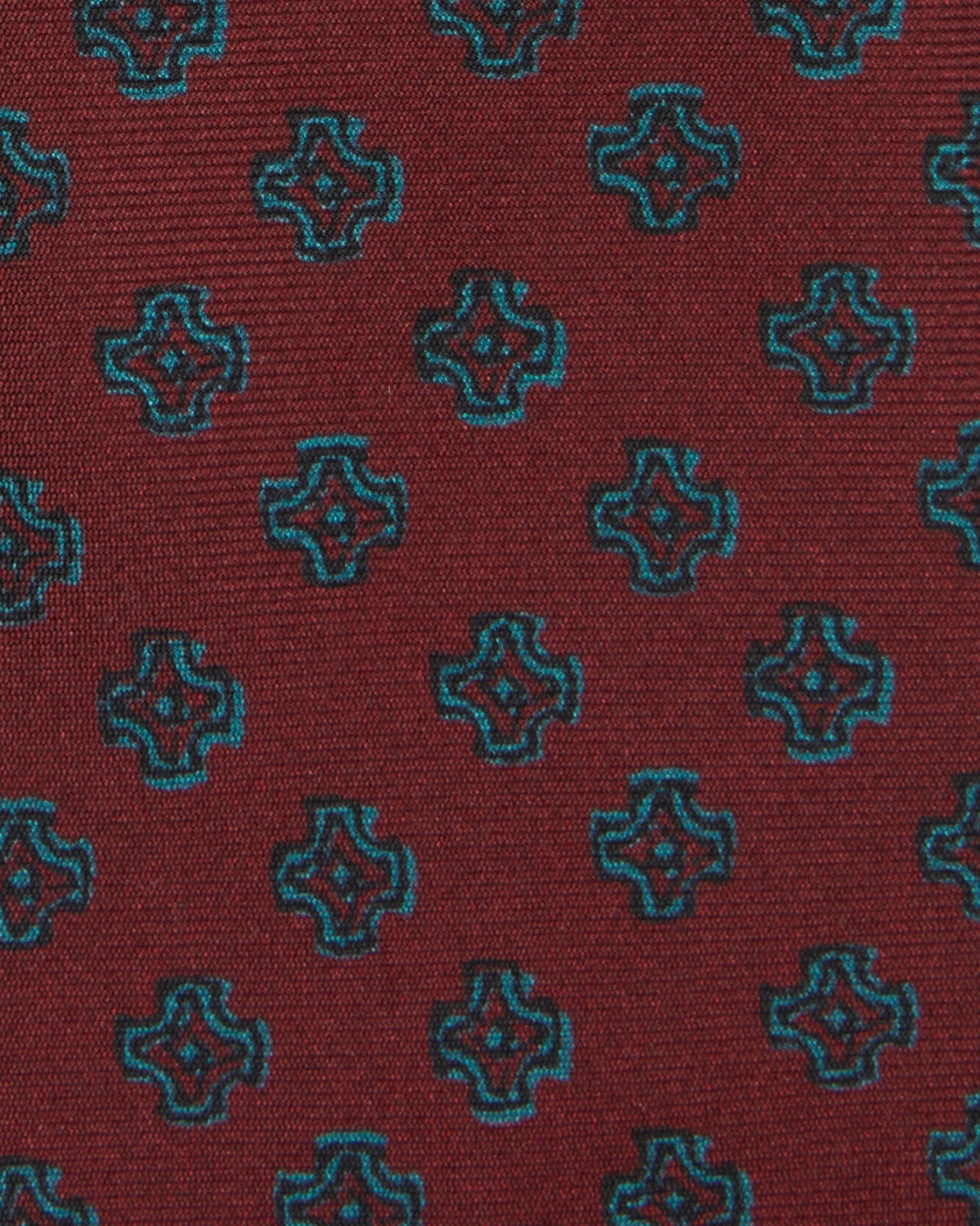 Silk Print Tie In Brick/Aqua Gear 2 Silk Print Tie In Brick/Aqua Gear - Image 2