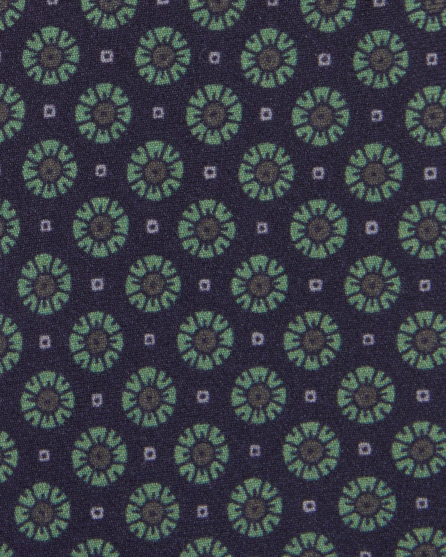Silk Print Tie In Charcoal/Mint/Lilac Circle 2 Silk Print Tie In Charcoal/Mint/Lilac Circle - Image 2
