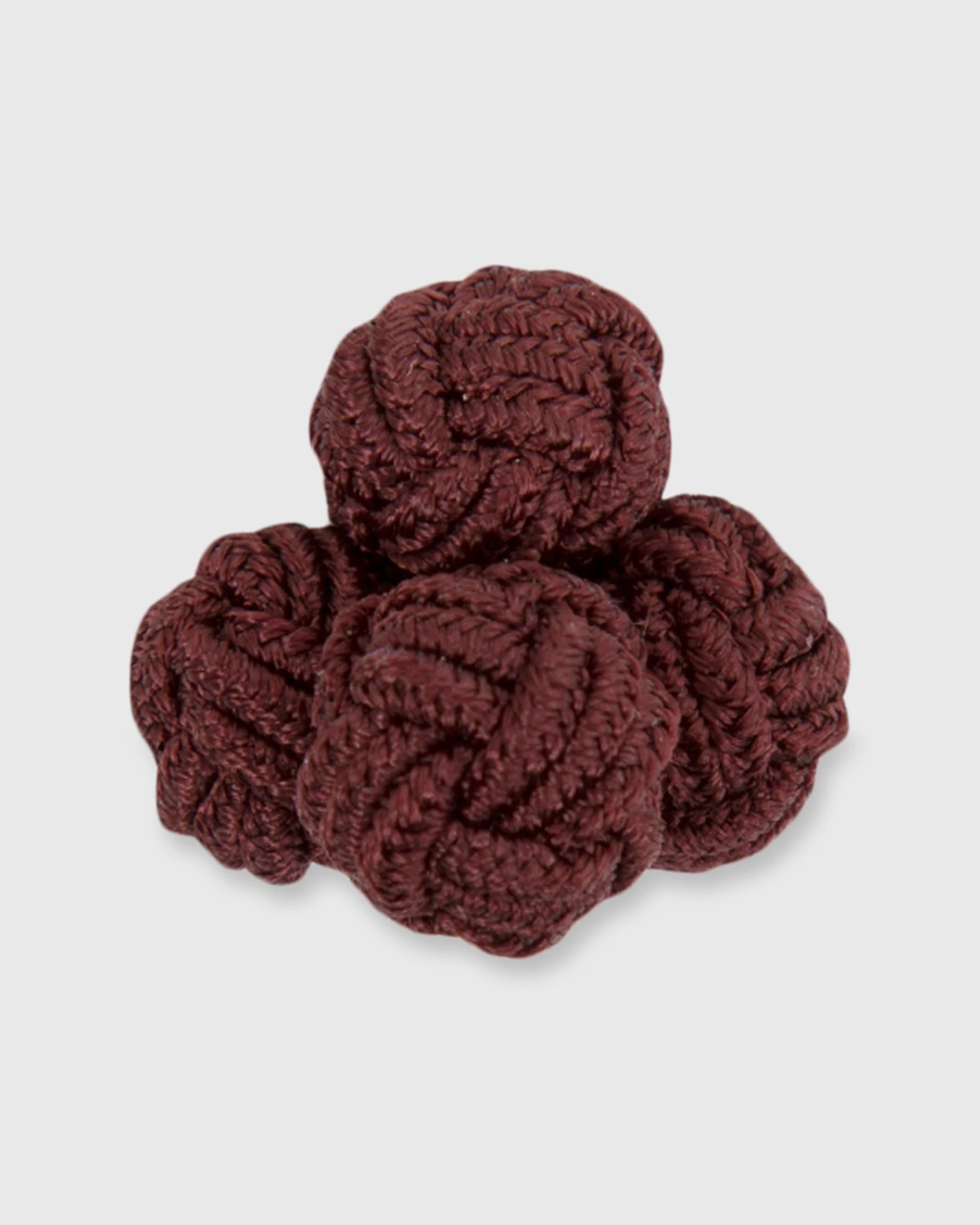 Small Silk Knot Cufflinks In Chocolate 1 Small Silk Knot Cufflinks In Chocolate