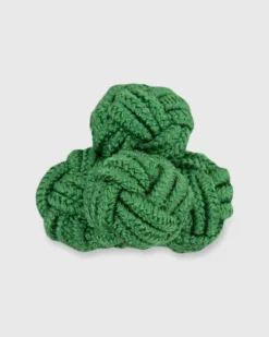 Small Silk Knot Cufflinks In Grass