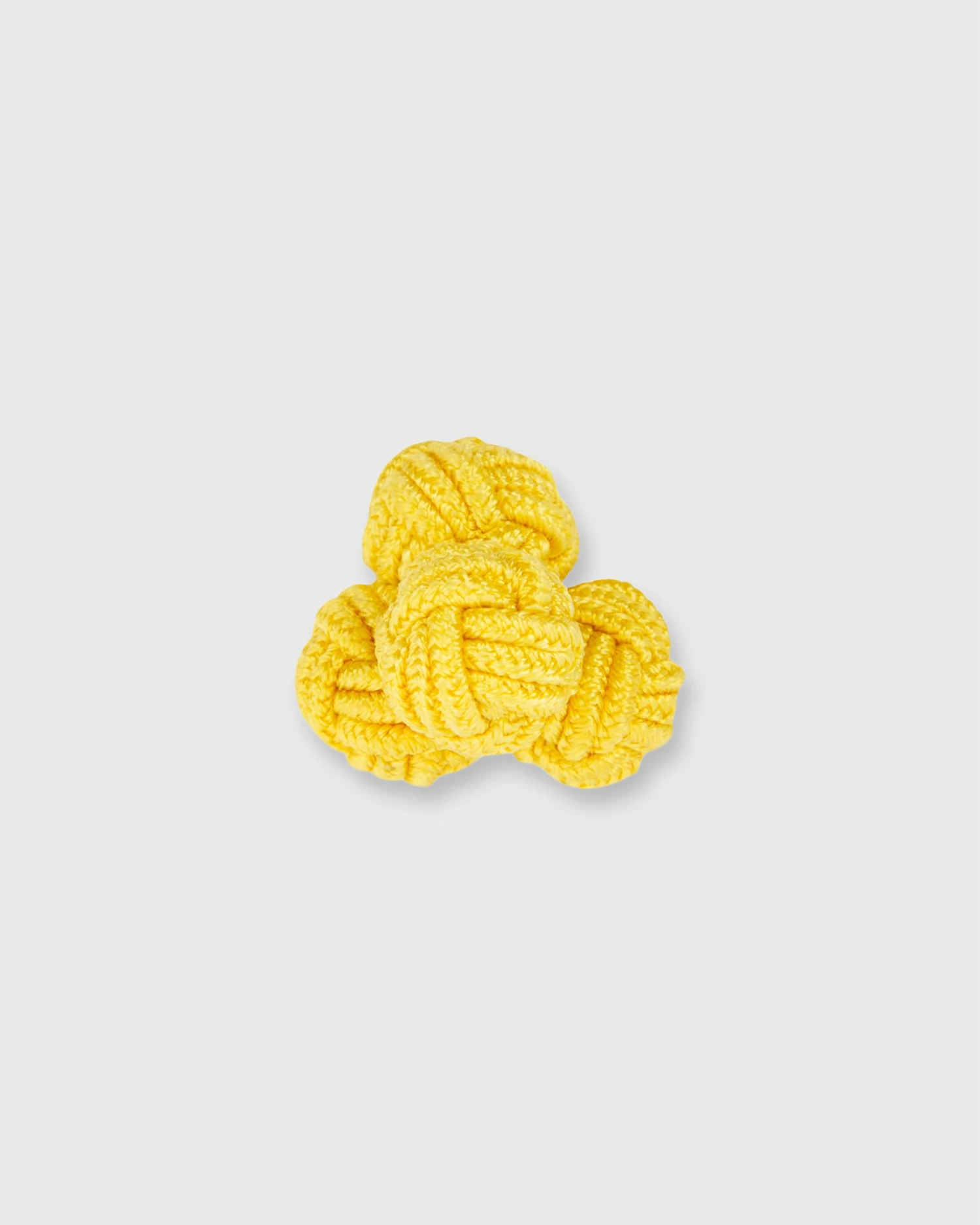 Small Silk Knot Cufflinks In Yellow 1 Small Silk Knot Cufflinks In Yellow