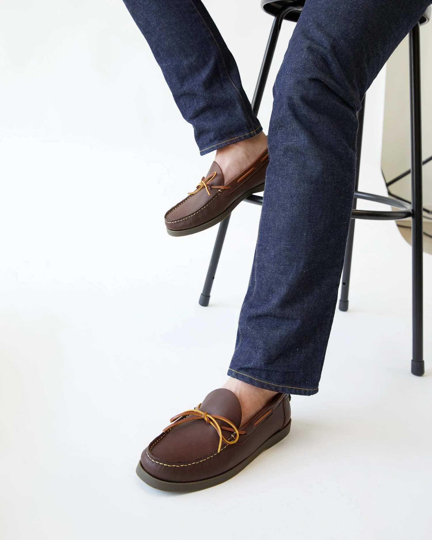 Camp Moccasin In Dark Brown Leather 3 Camp Moccasin In Dark Brown Leather - Image 3