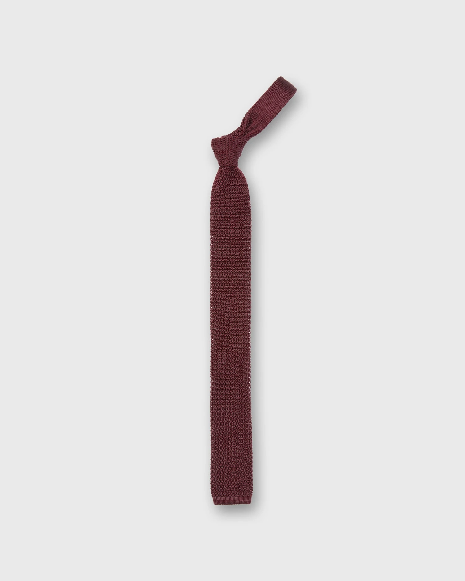 Silk Knit Tie In Oxblood 3 Silk Knit Tie In Oxblood - Image 3