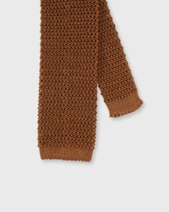 Silk Knit Tie In Havana