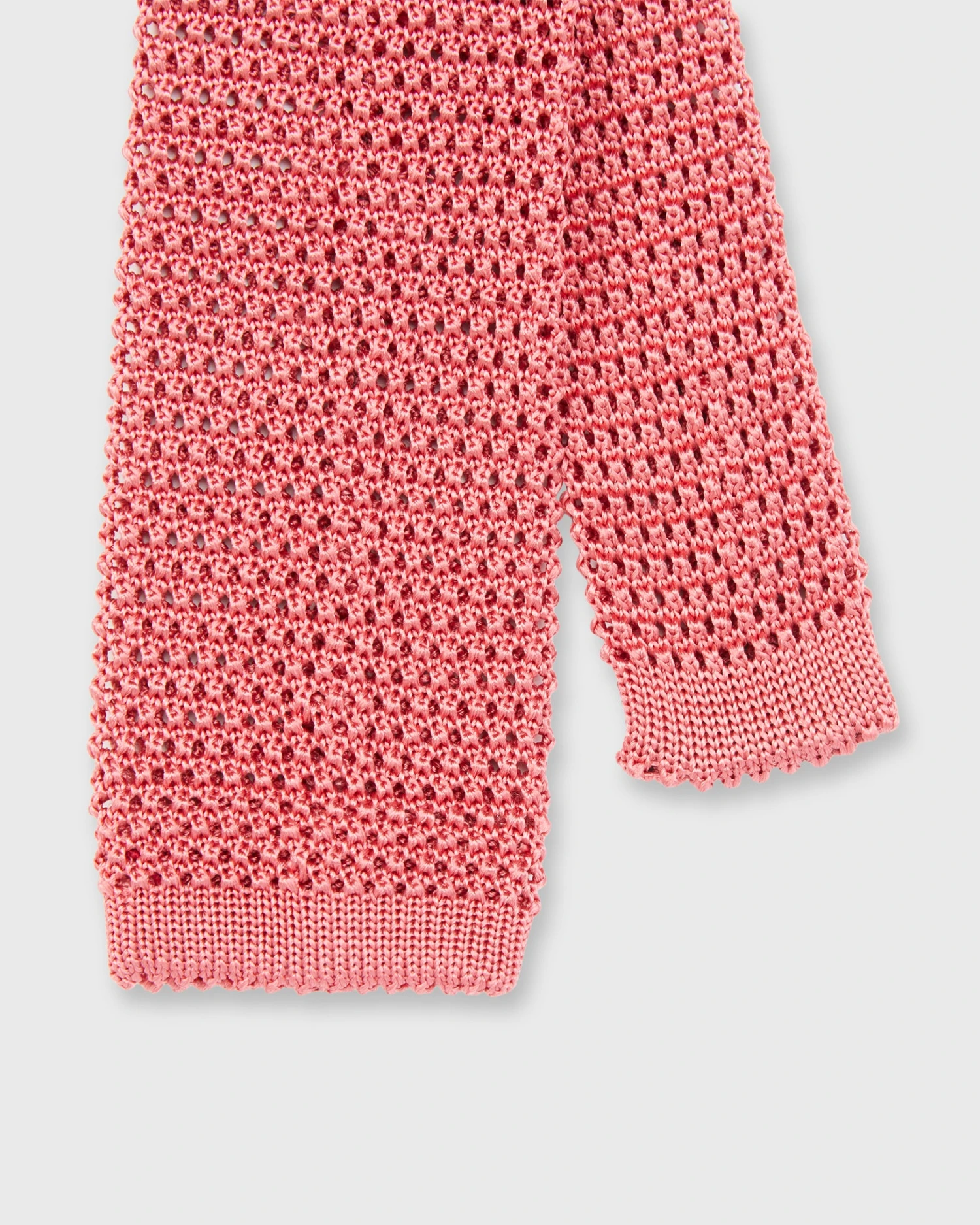 Silk Knit Tie In Coral 1 Silk Knit Tie In Coral