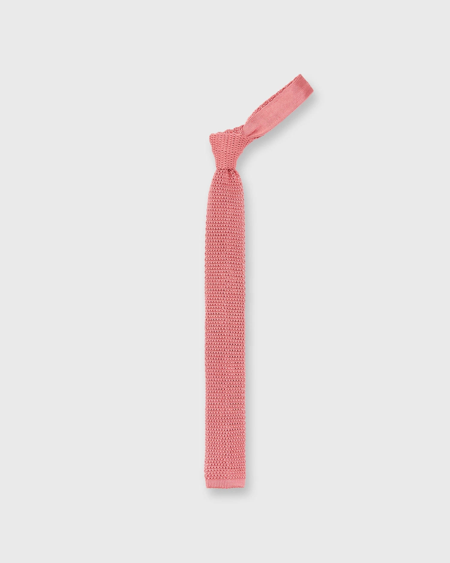 Silk Knit Tie In Coral 3 Silk Knit Tie In Coral - Image 3