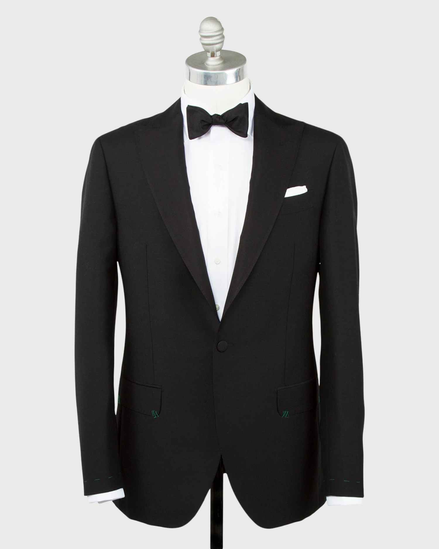 Kincaid No. 3 Peak Lapel Tuxedo In Black Wool Mohair With Silk Grosgrain Trim 1 Kincaid No. 3 Peak Lapel Tuxedo In Black Wool Mohair With Silk Grosgrain Trim